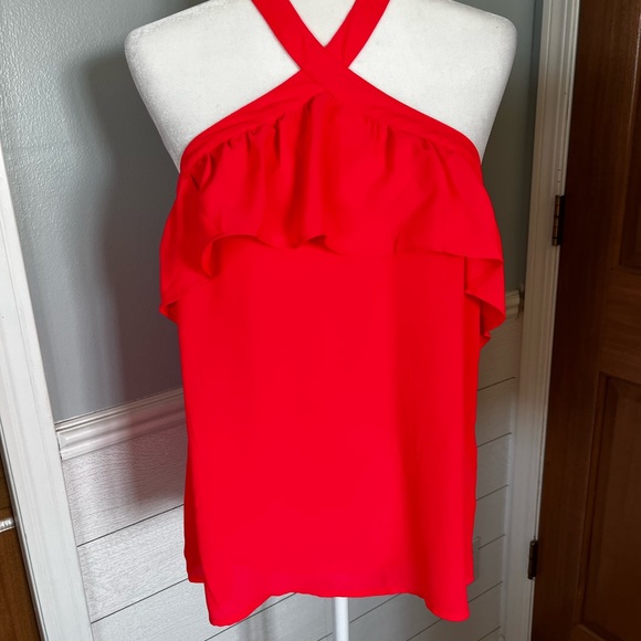 Banana Republic NWT Hot Pink Backless Ruffled Halter - Picture 5 of 7